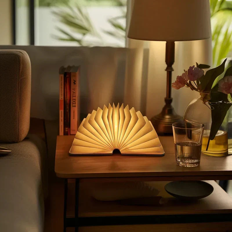 LED Folding Book Light – Unique and Quirky Gift Idea for Book Lovers, Perfect for Reading Nooks or Bedside Tables | Creative and Compact Night Light