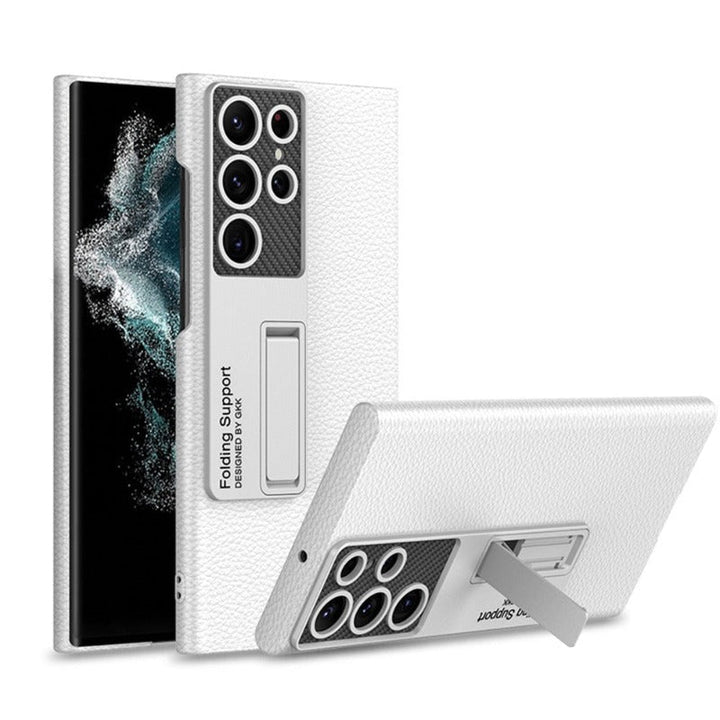 Luxurious, ultra-thin leather phone case, shockproof, for Samsung Galaxy 23