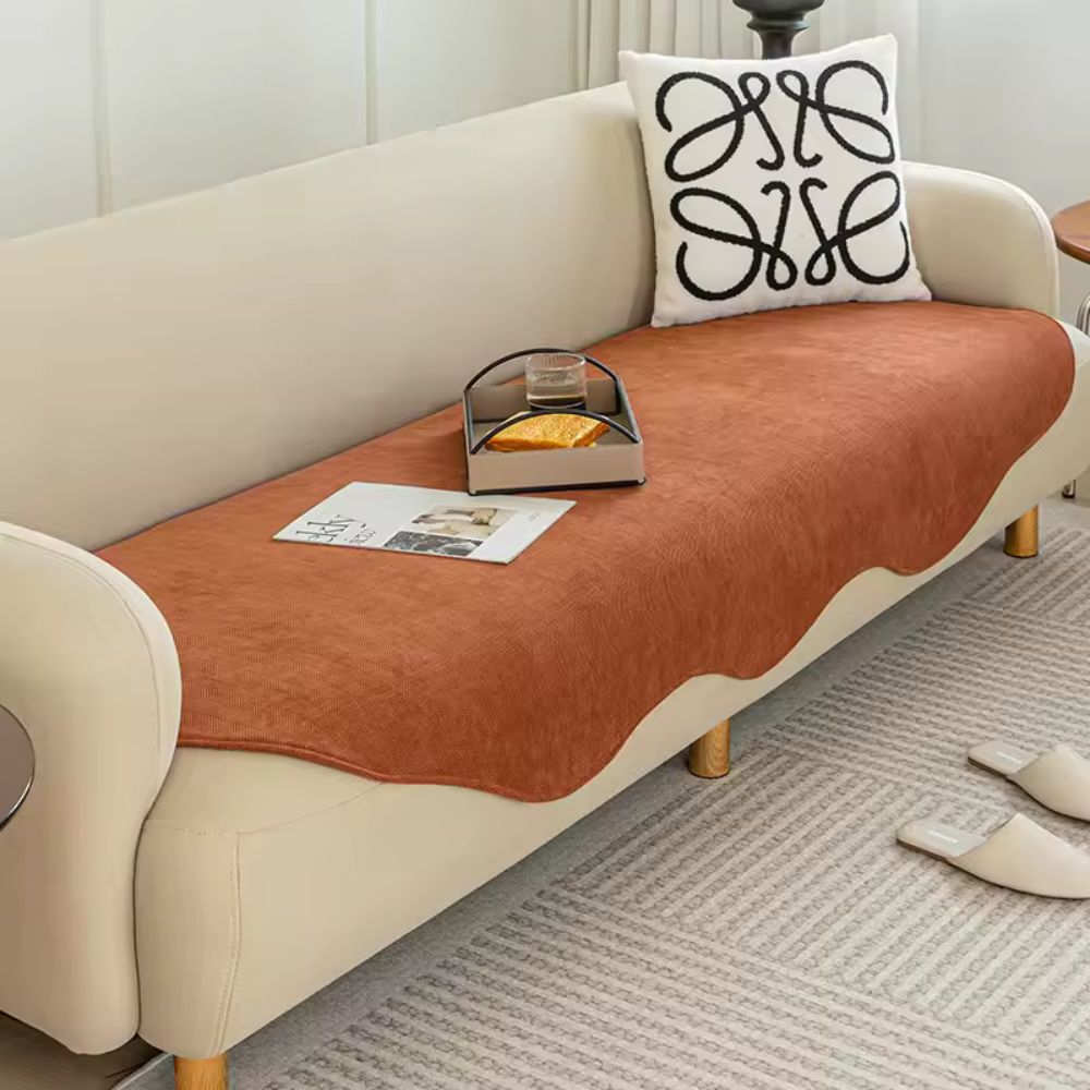 All-Season Plain Contour Fit Sofa Cover
