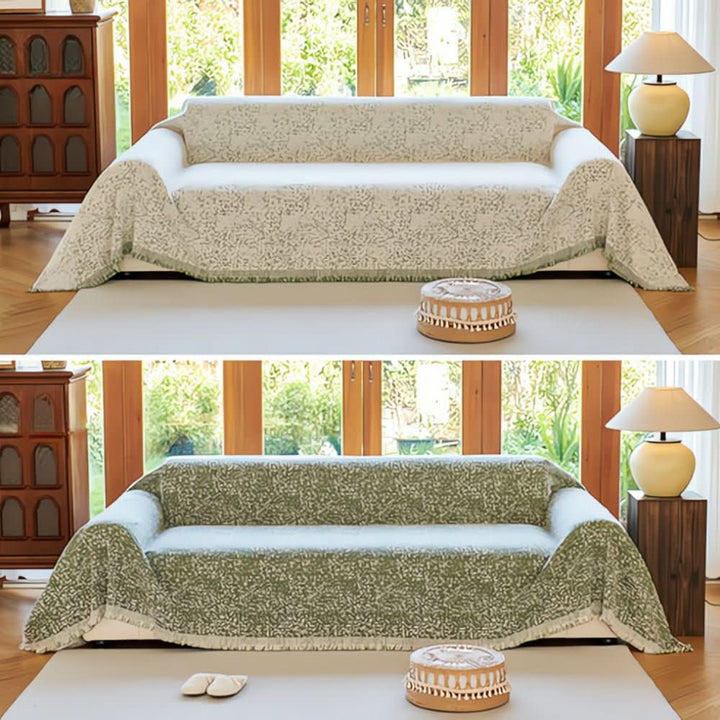 Reversible Microfiber Sofa Cover, Non-Slip and Easy to Care for