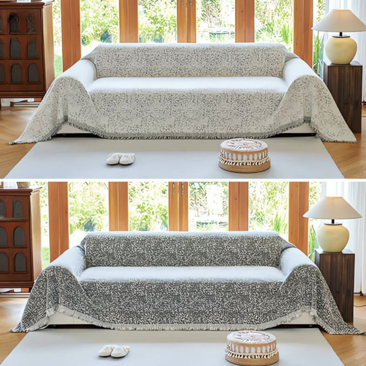Reversible Microfiber Sofa Cover, Non-Slip and Easy to Care for
