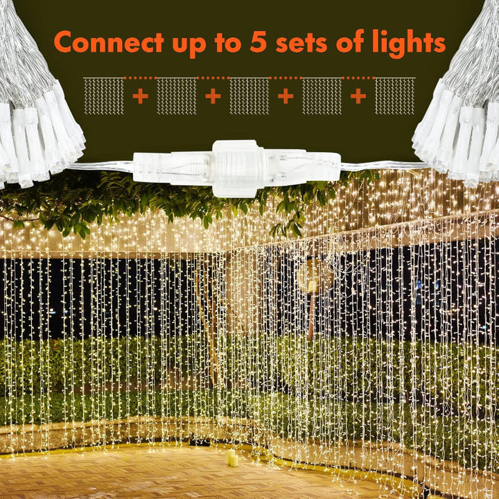Lamps for curtains with modes and waterproof design