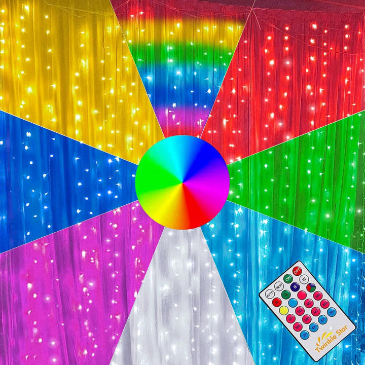 Lamps for curtains with modes and waterproof design