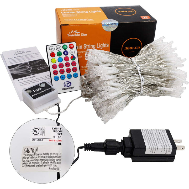 Lamps for curtains with modes and waterproof design