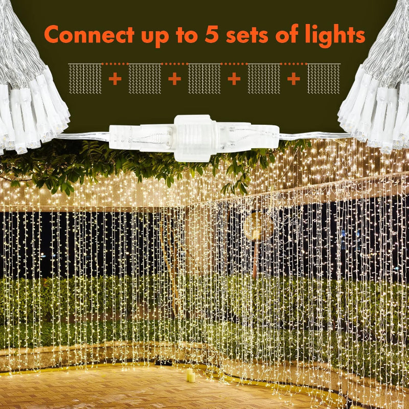 Lamps for curtains with modes and waterproof design