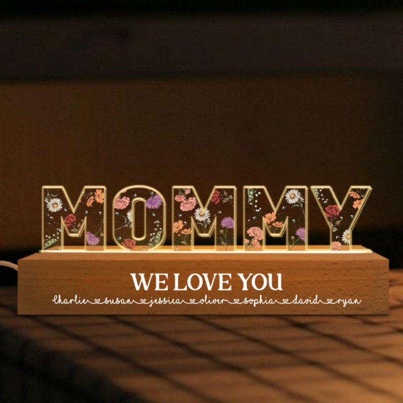 Custom Flower Printed LED Night Light |