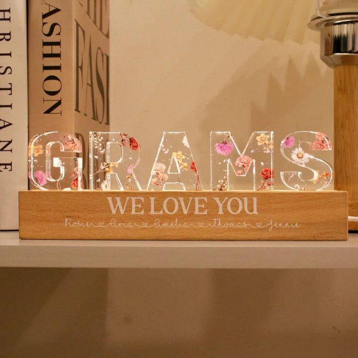 Custom Flower Printed LED Night Light |