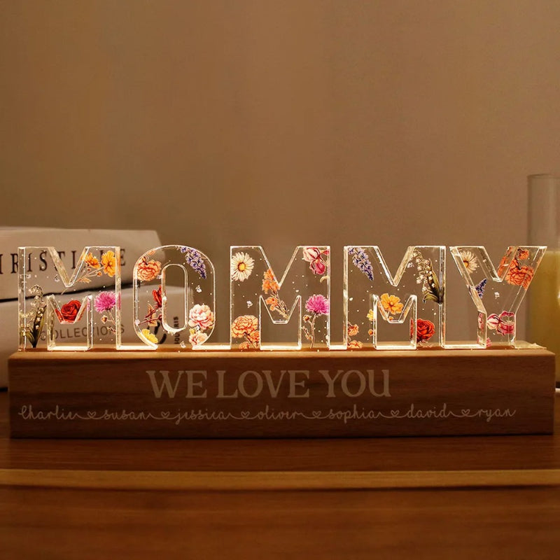 Custom Flower Printed LED Night Light |