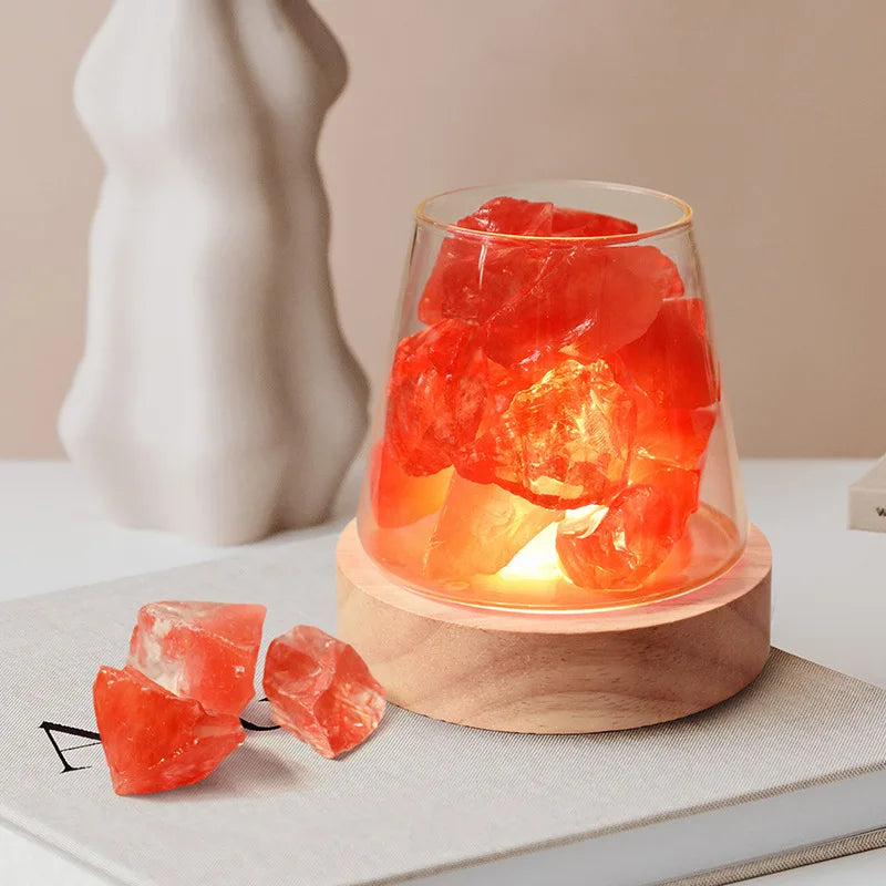 Himalaya Salt Lamp - Crystal Night Light &amp; Essential Oil Diffuser