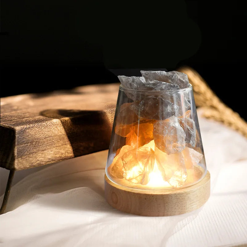 Himalaya Salt Lamp - Crystal Night Light &amp; Essential Oil Diffuser