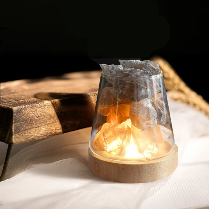 Himalaya Salt Lamp - Crystal Night Light &amp; Essential Oil Diffuser