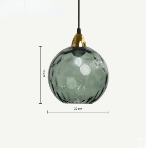 HelderBol - Glass ball pendant lamp