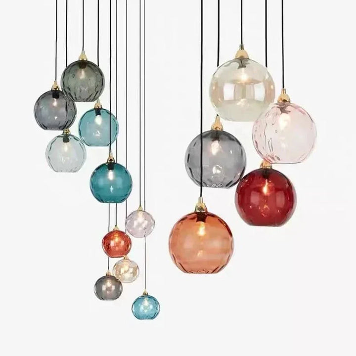 Glasora Pendant Light - Transparent Glass Ball with LED Lighting