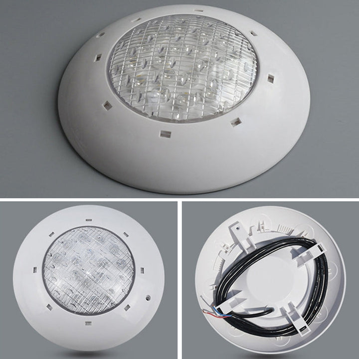 18x3W ABS plastic pool wall lamp underwater light (White)