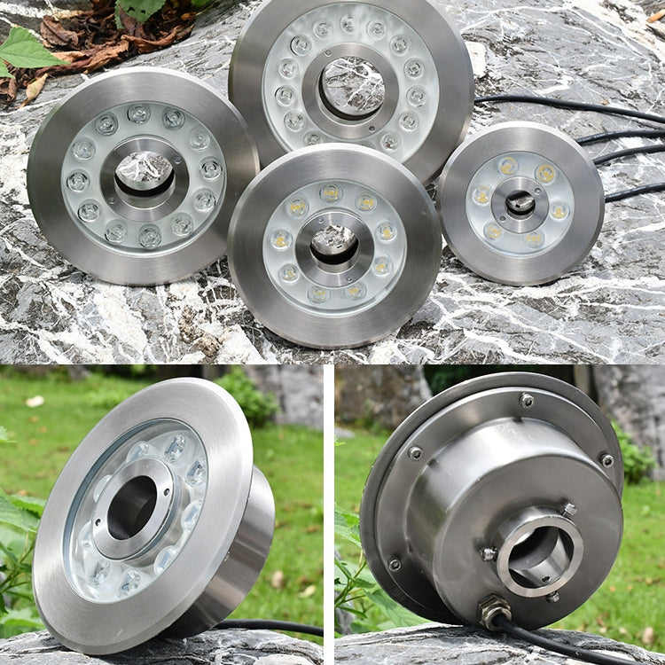 12W Landscape colour Changing Ring LED Stainless Steel Underwater Spotlight (colourful)