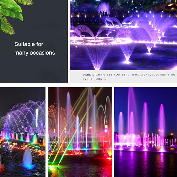 12W Landscape colour Changing Ring LED Stainless Steel Underwater Spotlight (colourful)