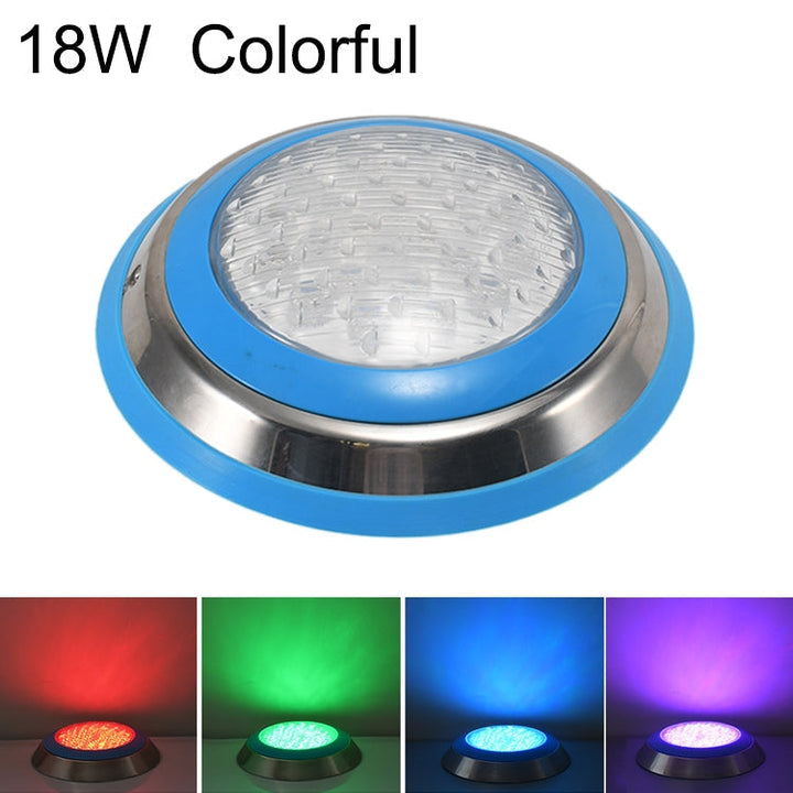 18W LED Stainless Steel Wall Mounted Pool Light Landscape Underwater Light (colourful Light)