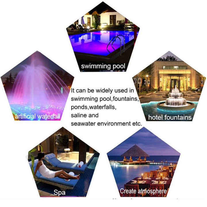 18W LED Stainless Steel Wall Mounted Pool Light Landscape Underwater Light (colourful Light)