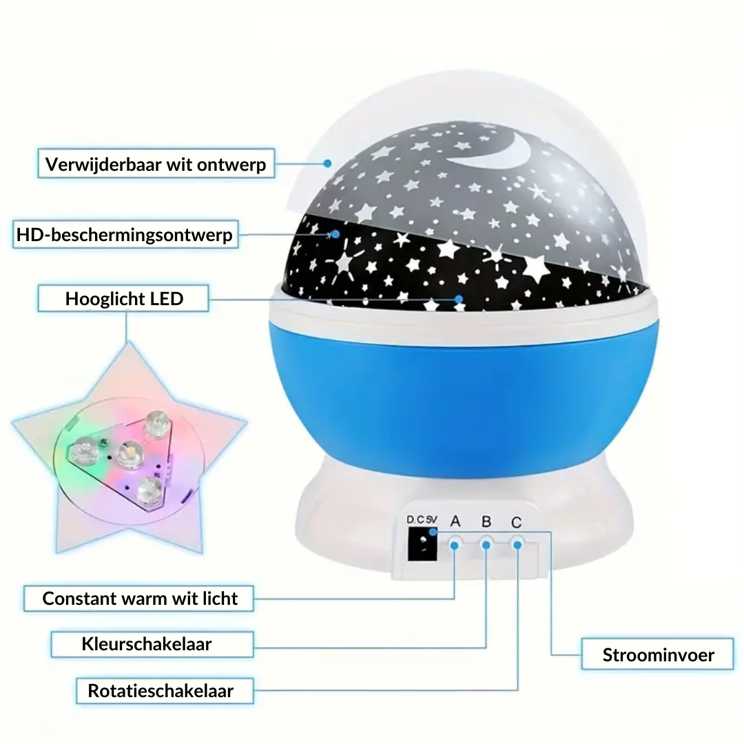 Star Projector Night Lamp - Luna