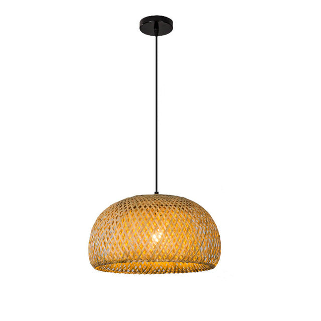 Finn Bamboo Pendant Light – Handcrafted Rattan &amp; Bamboo Light with Southeast Asian Charm