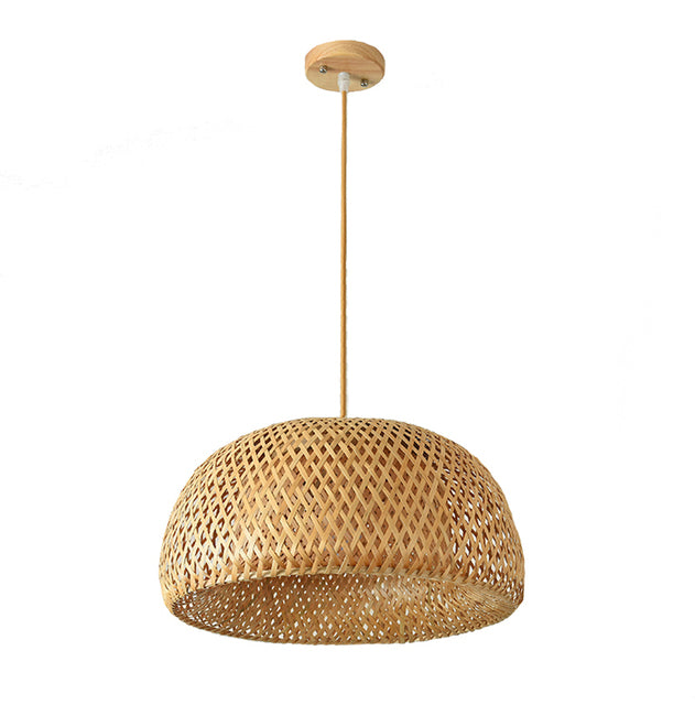 Finn Bamboo Pendant Light – Handcrafted Rattan &amp; Bamboo Light with Southeast Asian Charm