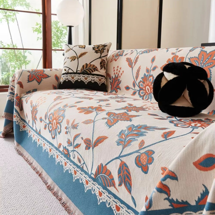 Floravell Vintage Chenille Sofa Cover