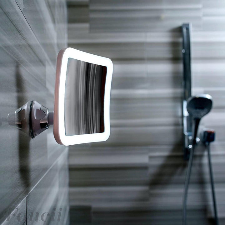GlowView 10X Lighted Magnifying Mirror with LED &amp; Suction Mount – Portable Makeup Mirror