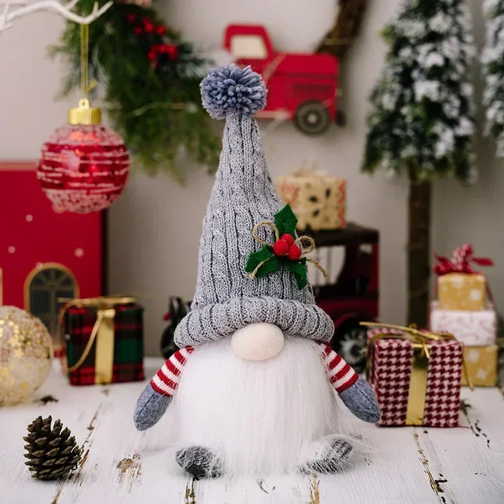 LED Christmas Gnome | Knitted Design with Night Light | Glowing Christmas Decoration | Warm &amp; Cozy