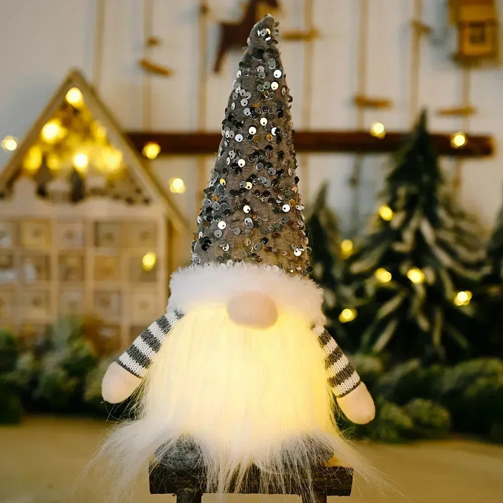 Christmas Gnome Decoration | LED Night Light | Warm Glow Holiday Ornament