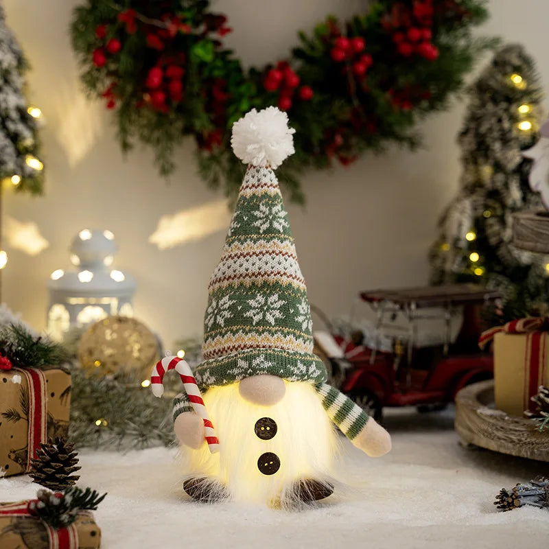 Christmas Gnome Decoration | LED Night Light | Warm Glow Holiday Ornament