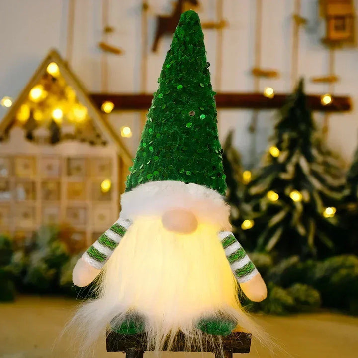 LED Christmas Gnome | Knitted Design with Night Light | Glowing Christmas Decoration | Warm &amp; Cozy
