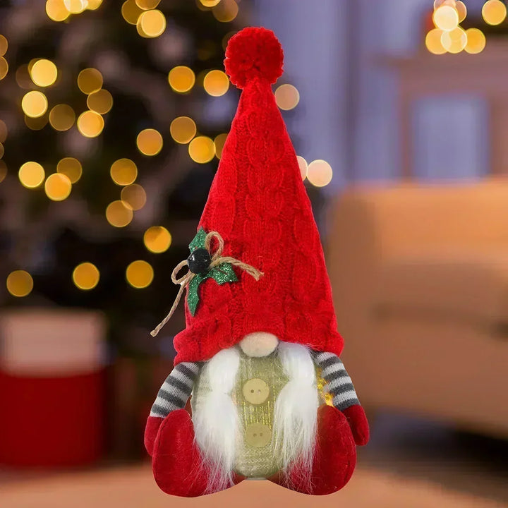 Christmas Gnome Decoration | LED Night Light | Warm Glow Holiday Ornament