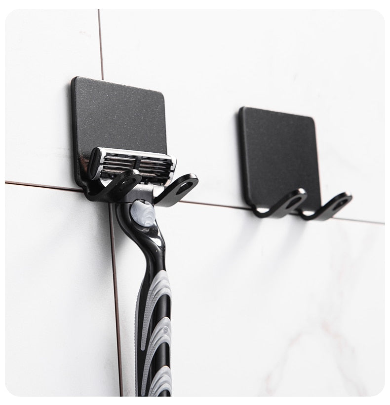 BowLift | Punch-free Razor Holder Storage Hook (1/2/3 Pieces) - Wall Mounted Men&