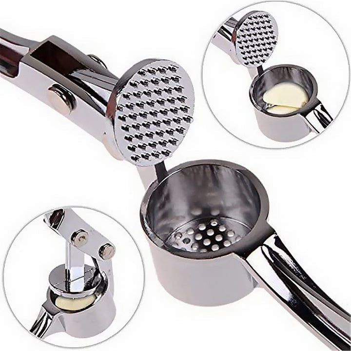BowLift | Stainless Steel Garlic Press Chopper: Premium Hand Mill &amp; Masher for Easy Garlic Preparation in the Kitchen