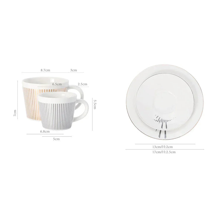 BowLift | Creative dynamic SLR cup Leopard anamorphic zebra cup Luycho coffee tea cup set with coaster 90ml-225ml