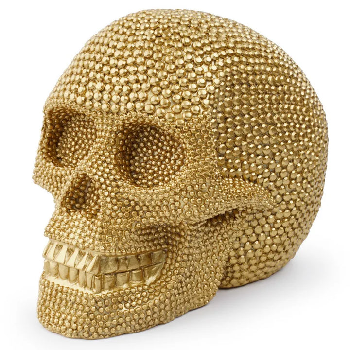 BowLift | BUF Large Silver/Gold Skull Statue Resin Craft Decorative Ornaments Halloween Decoration Sculpture Home Decor Figures