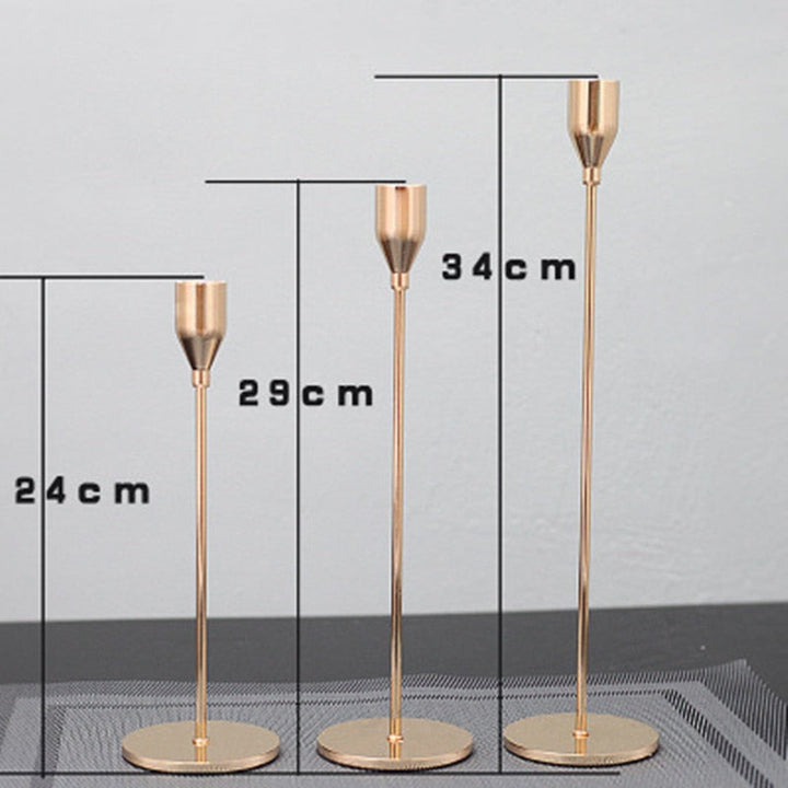 BowLift | 3-piece set metal candle holder