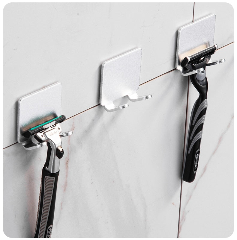 BowLift | Punch-free Razor Holder Storage Hook (1/2/3 Pieces) - Wall Mounted Men&