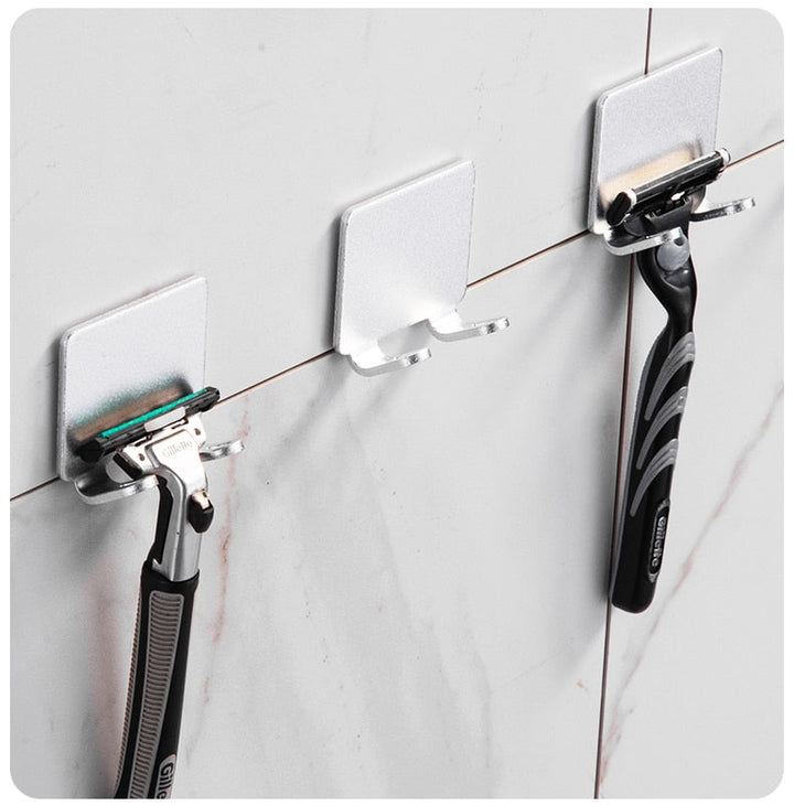 BowLift | Punch-free Razor Holder Storage Hook (1/2/3 Pieces) - Wall Mounted Men&
