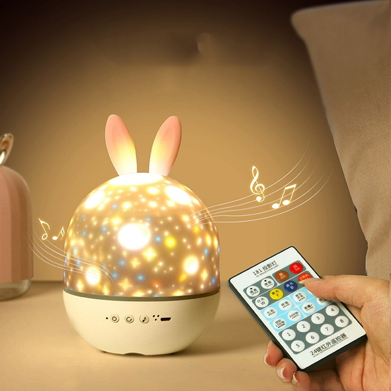 LED Universe Stars Bunny Projector Night Light |