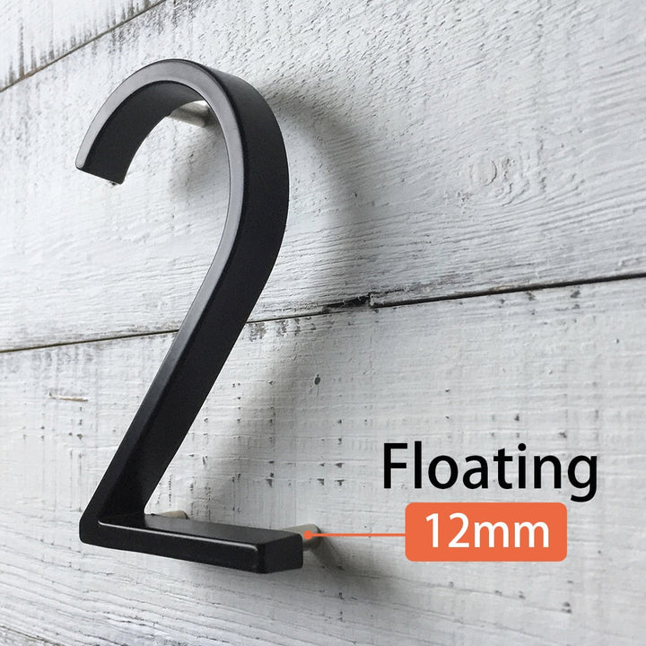 BowLift | Large modern metal house number address accessory