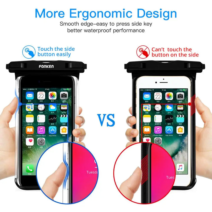 Waterproof Smartphone Case DryVault | Full View Design | Side Accessible | With Carrying Strap