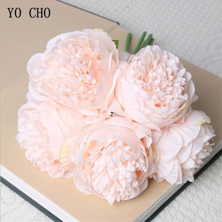 BowLift | Large Peony Silk Flower Bouquet Set