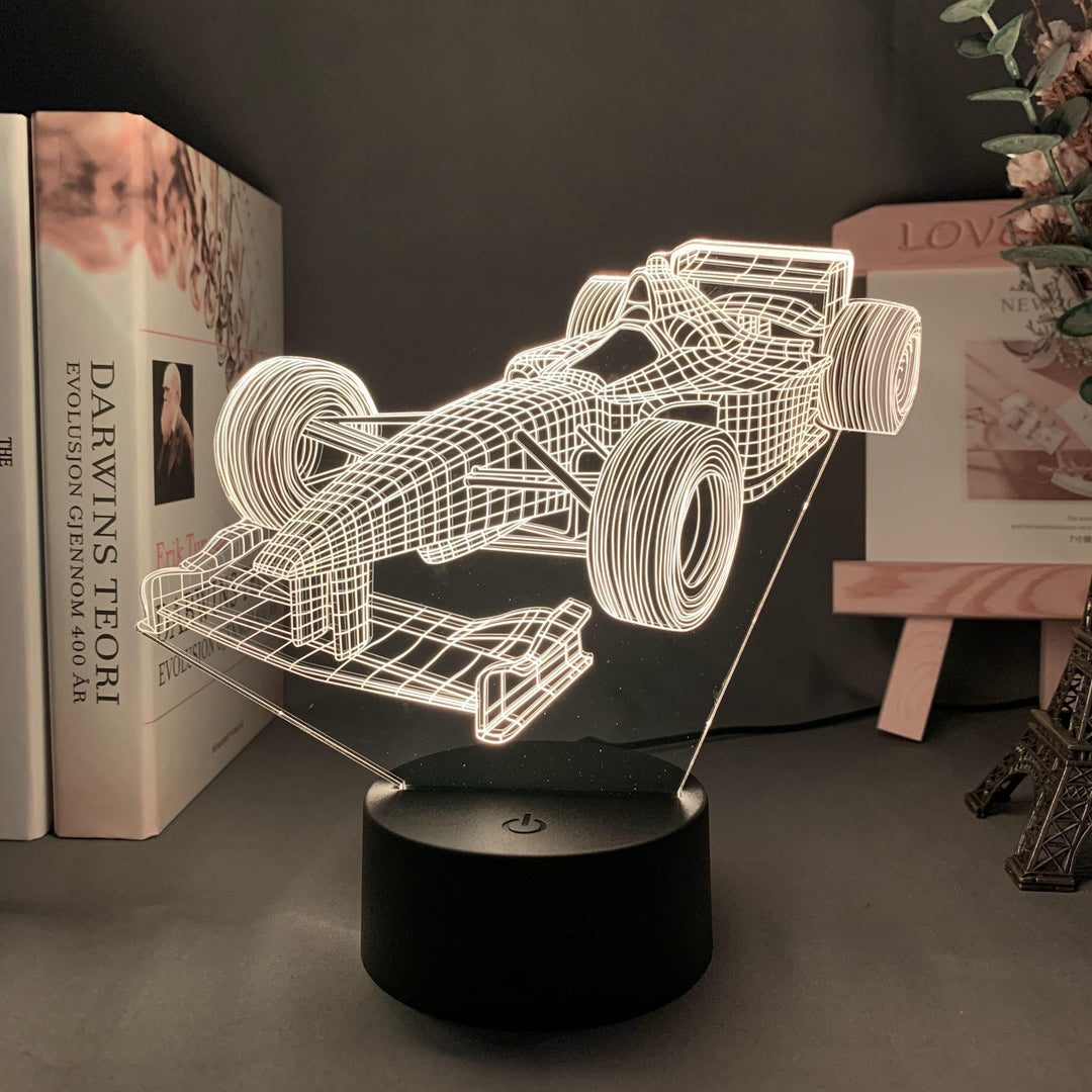 Formula-1-3D-Illusion lamp with colour mode