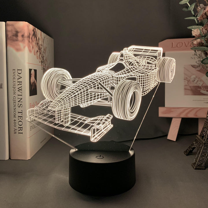 Formula-1-3D-Illusion lamp with colour mode