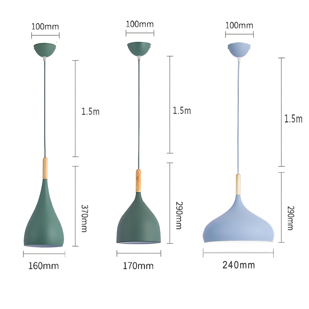 Talon - Modern Drop-Shaped Wooden Pendant Light Scandinavian Ceiling Light