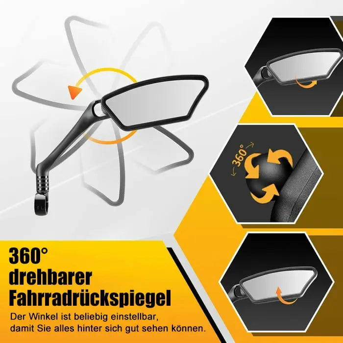 Bike mirror made of stainless steel – Shatterproof &amp; 360° Redatable for more safety
