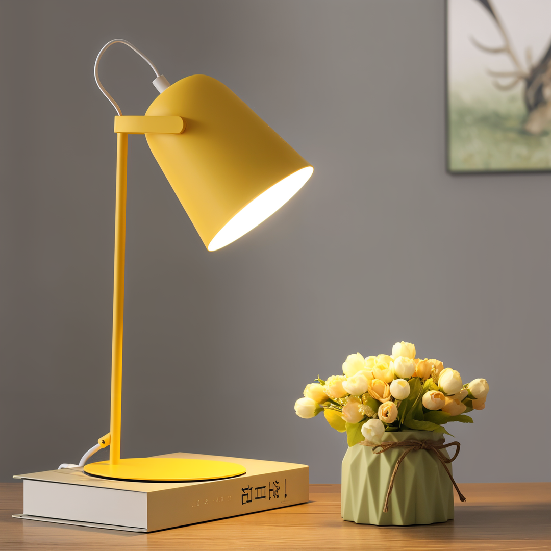 Macaron Table Lamp - Nordic Yellow Desk Lamp - Adjustable Lamp