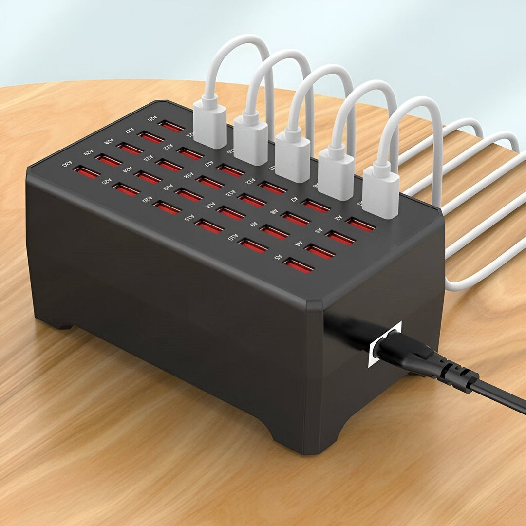 BowLift | PowerPort Pro 30 - Universal Multi-USB Charging Station with 30 Ports