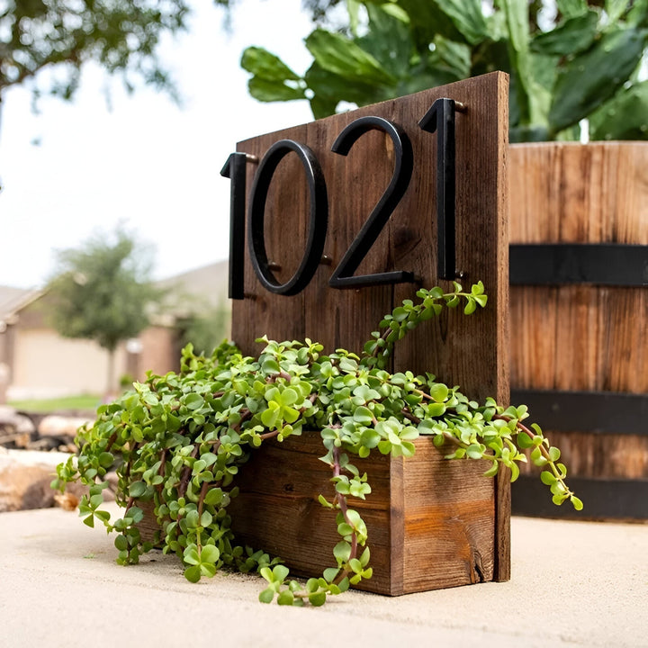 BowLift | Black Full House Number - House Number Modern - House Number Sign